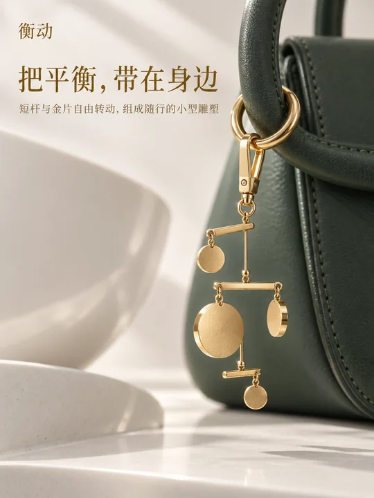 衡动系列：动态平衡黄金包挂品牌视觉海报