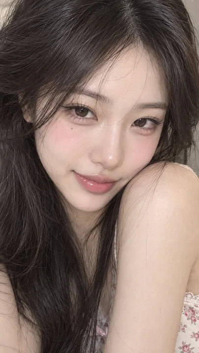 唯美猫系颜东亚年轻女性特写写真