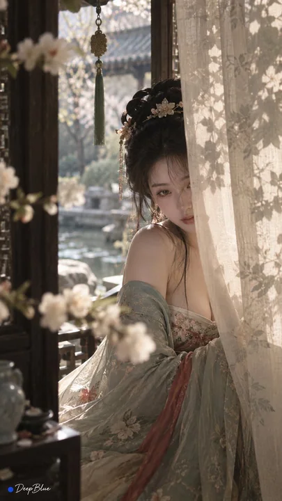 清雅花影佳人含羞惊鸿破格