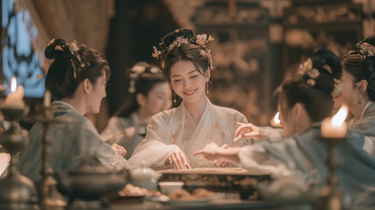 唐代贵女室内深夜博弈聚会