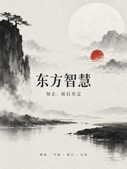 现代水墨东方哲思极简海报