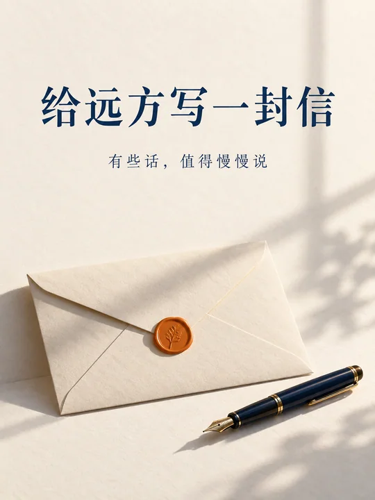 极简治愈系写信计划情感海报