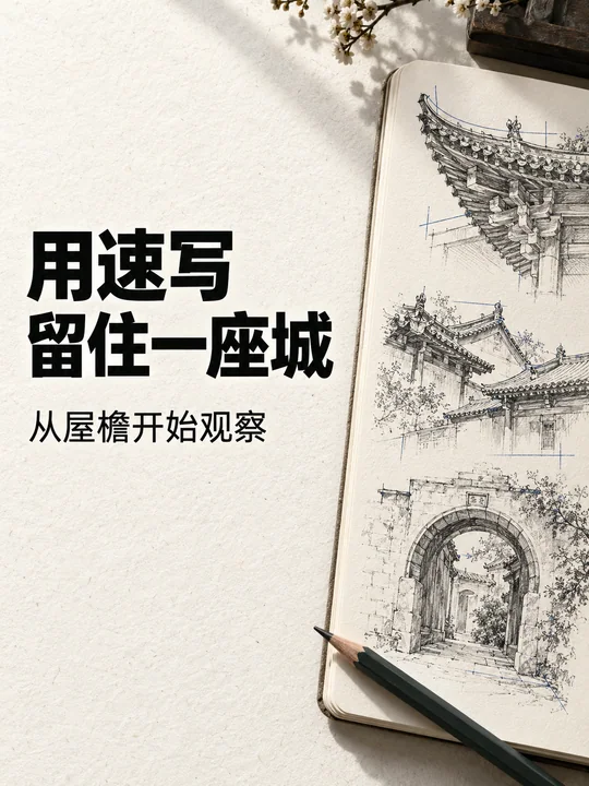 用速写留住古城的韵味：建筑写生封面设计