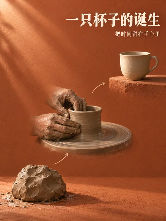 陶艺时光手工陶杯诞生记海报