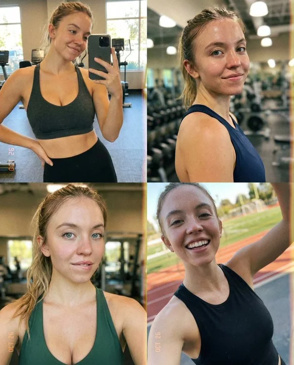 سيلفي أسلوب رياضي لسيدني سواني بمربعات أربعة