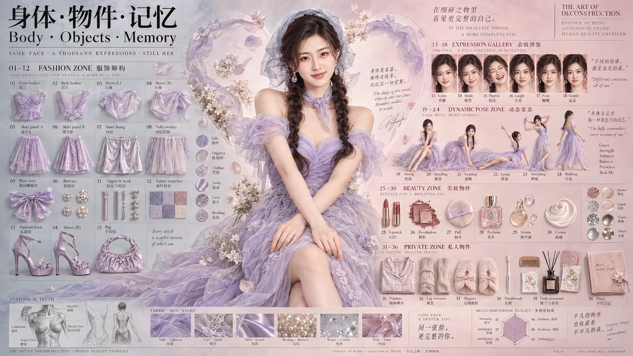 身体与记忆的解构：3D超写实私人对象海报