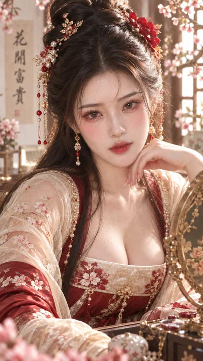 古风富家千金绛樱流金美妆特写