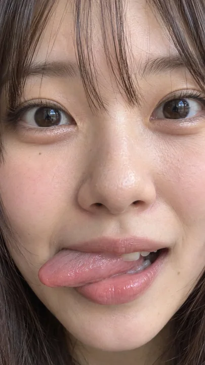 手机实拍感20岁日本女性搞怪吐舌大特写