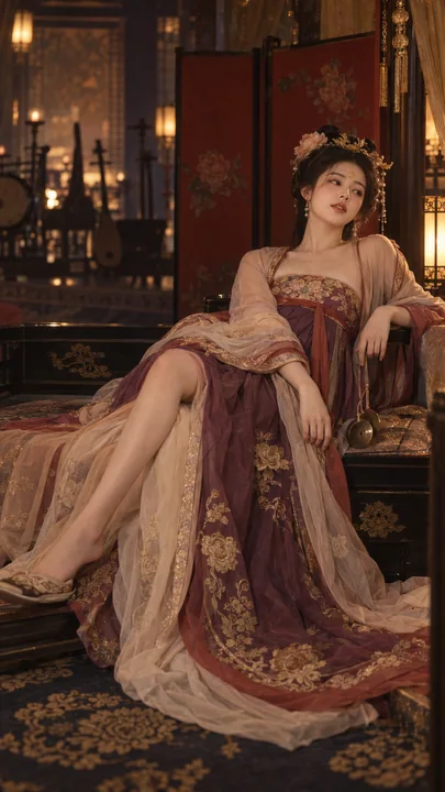 盛唐宫廷深夜微醺贵妃私语