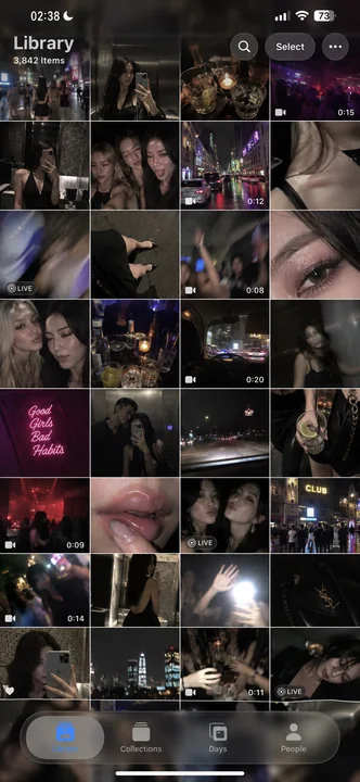 深夜派对散场后的私人相册记录