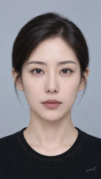 东方女性清雅端庄证件照
