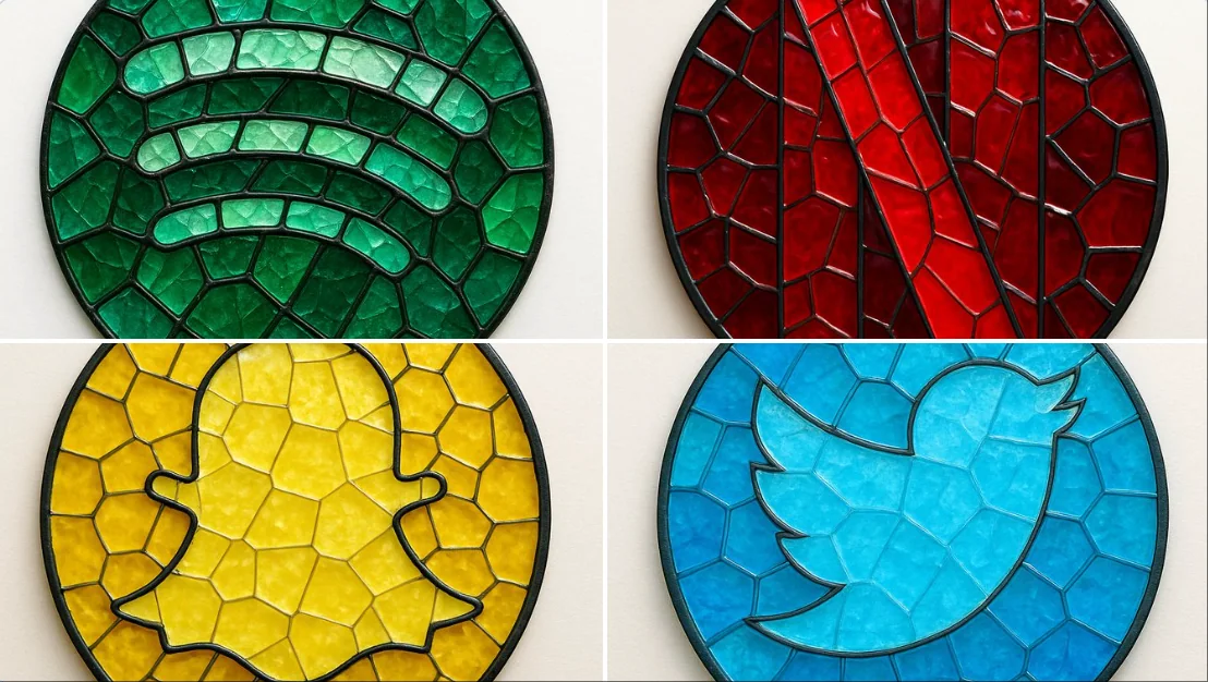 Mosaic stained glass badge