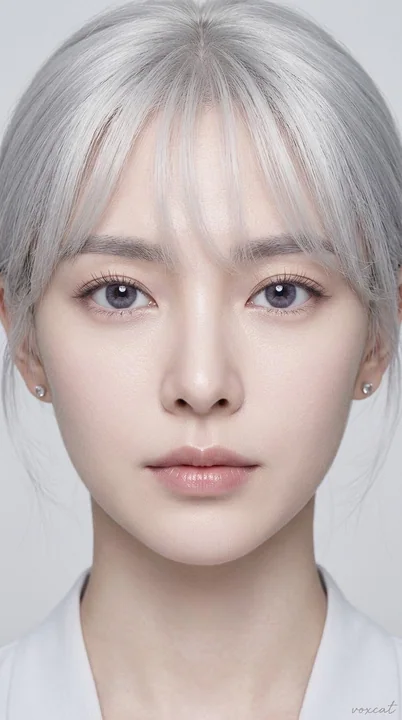 精灵感冷调成年女性正面证件照式人像