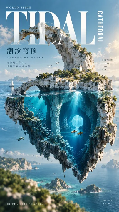 世界切片系列高端自然社论海报