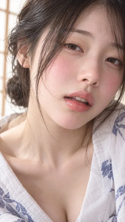 浴衣日本少女近景人像摄影