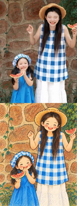 温暖生活油画棒绘本插画