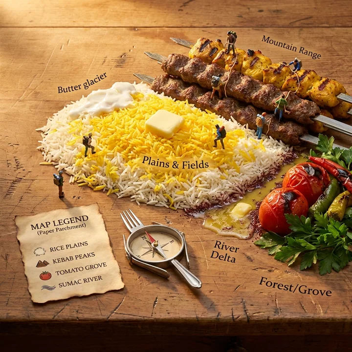 Carte topographique du Chelo Grill : Expédition d'escalade des explorateurs en miniature