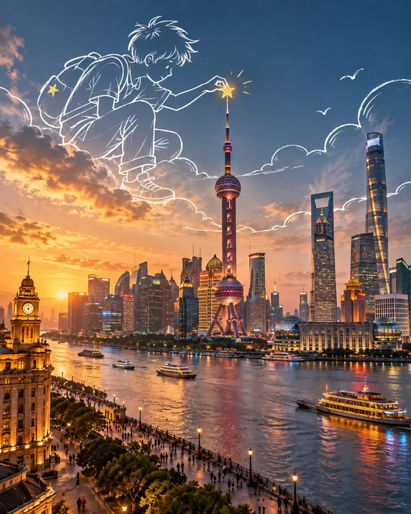 高品质超现实手绘涂鸦旅游艺术作品