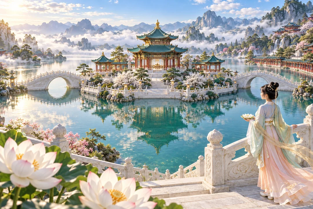 莲湖天苑碧水承宫东方神话云上园林