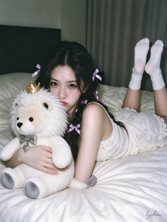 卧室直闪复古数码人像东亚女性