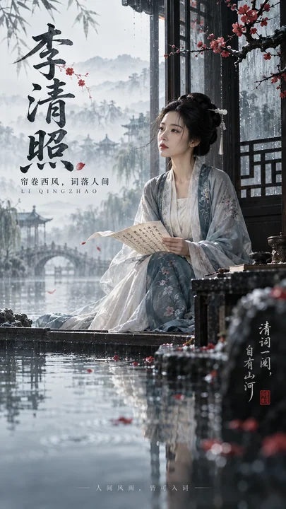 千古第一才女：李清照宋韵电影感海报
