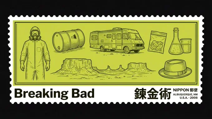 复古电影主题雕刻风格邮票