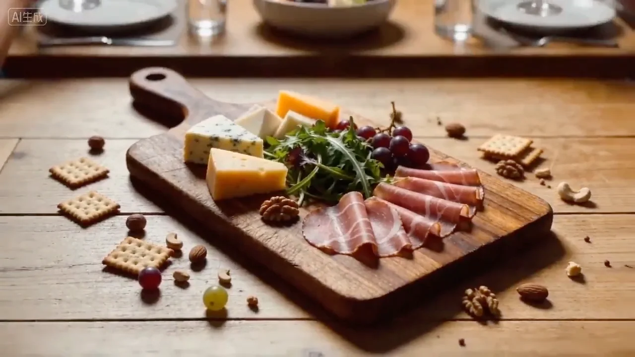 High-definition advertisement storyboard featuring rustic wood textures and the smoky atmosphere of gourmet food.