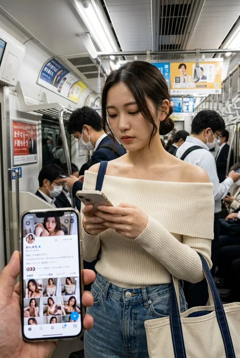 虚実が織り交錯:地下鉄での密撮によるツイッターのインフルエンサーの正体