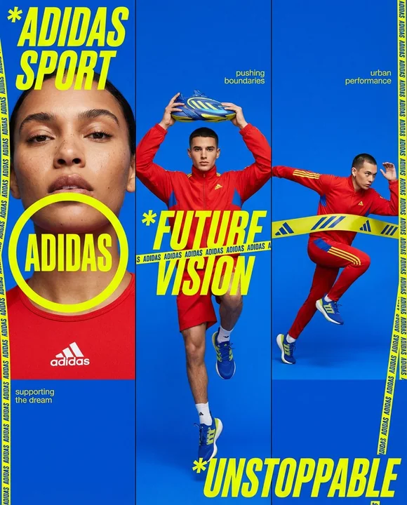 Grand campagne visuelle de stratégie pour la marque de triptyque Dynamique