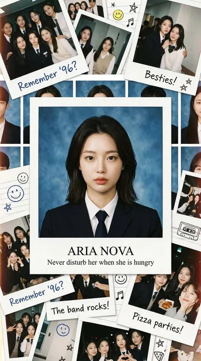 Collage de classe rétro des années 90