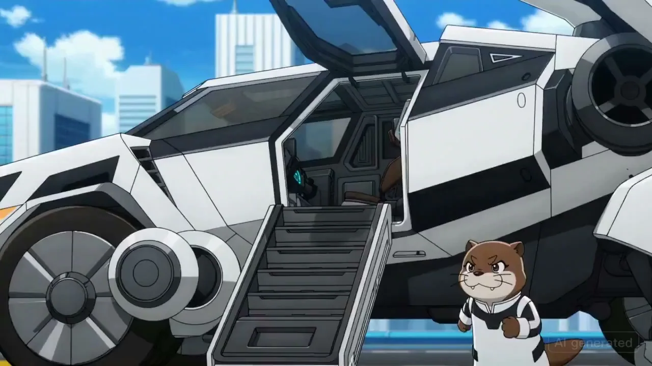 Otter drives mecha to battle marble octopus