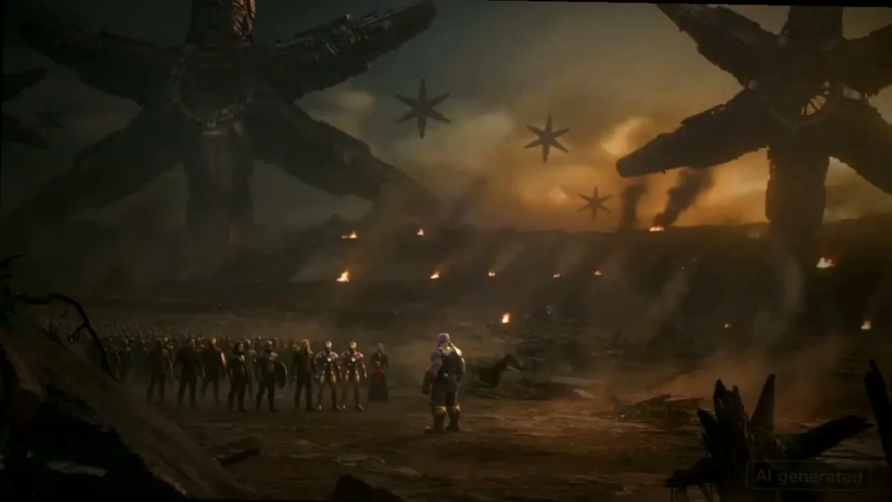Spider-Man leads a group fight, forcing Thanos to apologize.