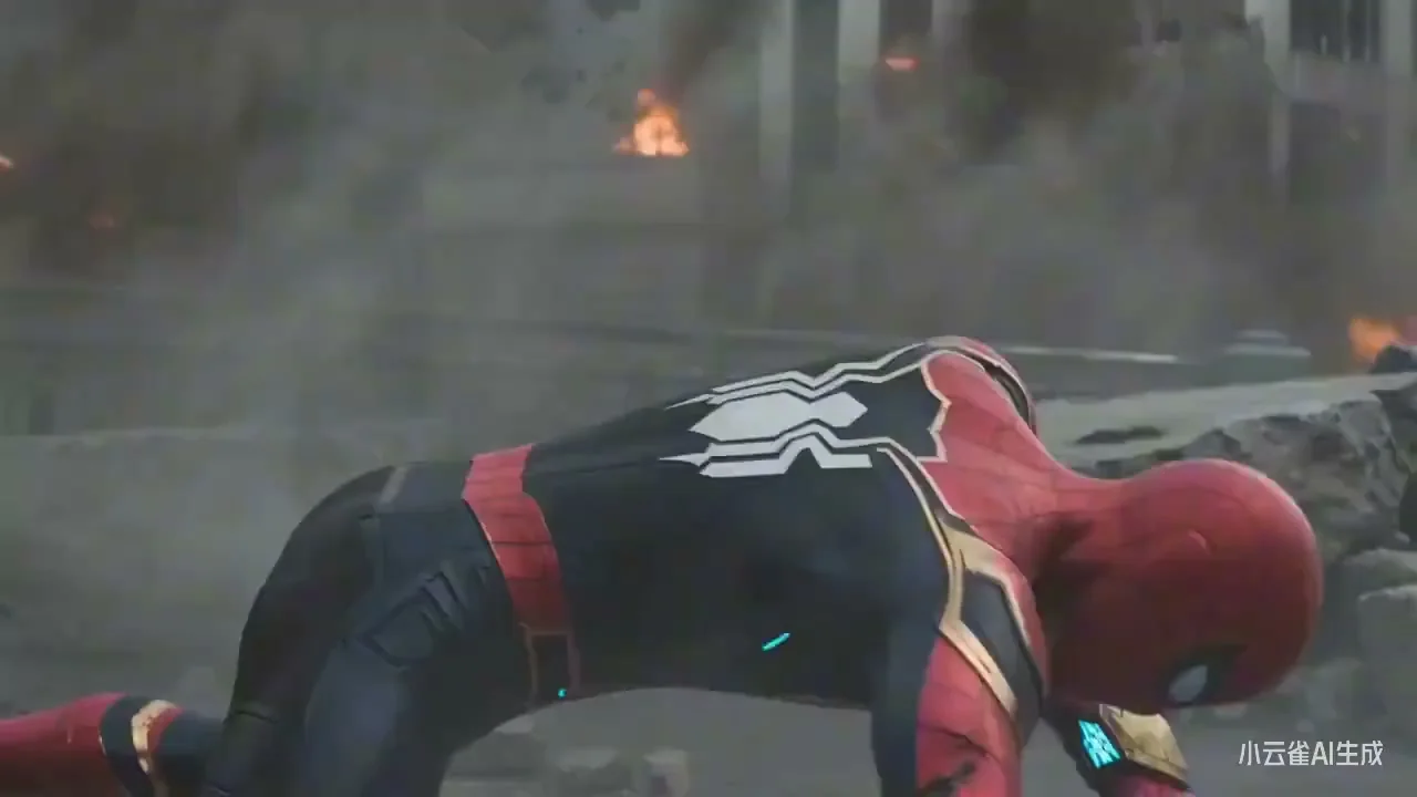 夕陽に染まる古刹での決戦:スパイダーマンVS孫悟空