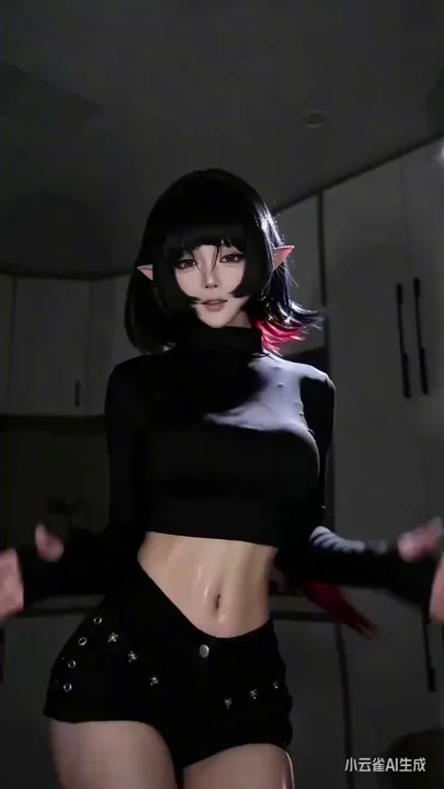 黒い服の律動が、陰影の下で一瞬舞う