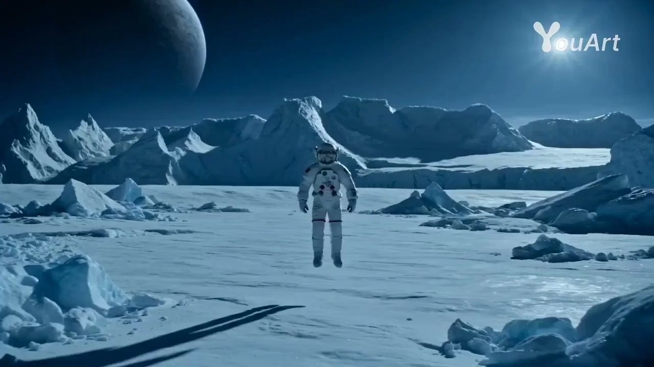 宇宙飛行士の結晶化変異、氷封された異星において