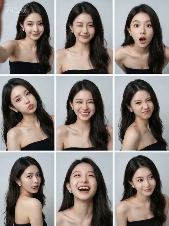 宫格中的美少女打破了边框的混沌互动