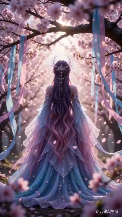 梦幻桃林仙子紫粉霓裳漫舞