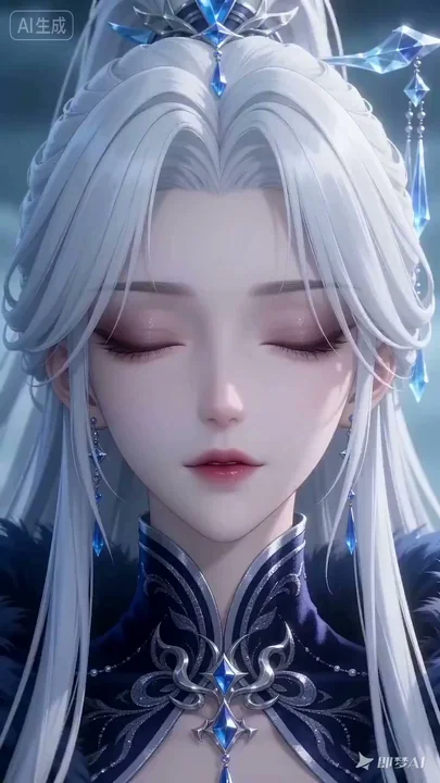 Une jeune fille au cheveu blanc et d'une beauté glaciale dompte le dragon pour descendre dans le grondement du tonnerre.