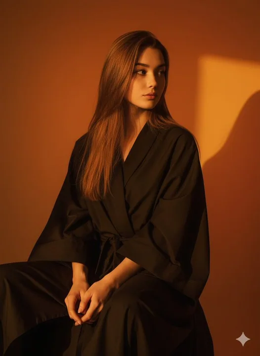 美女の縦構図ポートレート