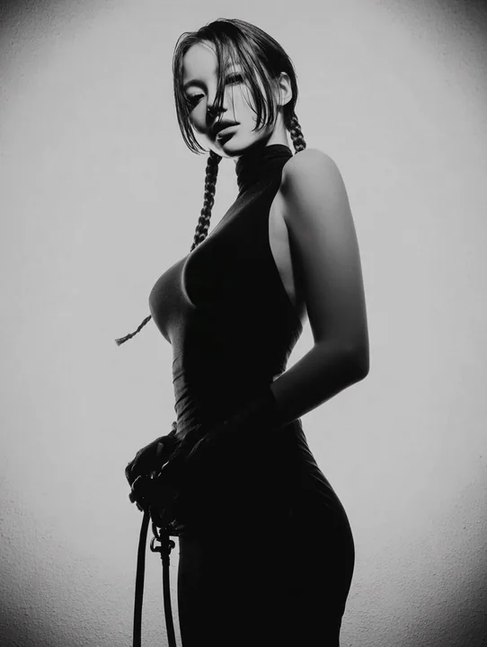 صورة شخصية بأسلوب أسود وأبيض