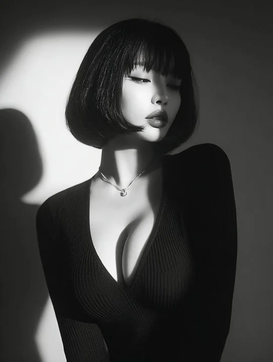 Portrait en noir et blanc