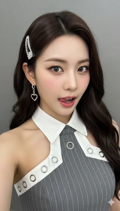 若い東アジアの女性、K-POPアイドルスタイル