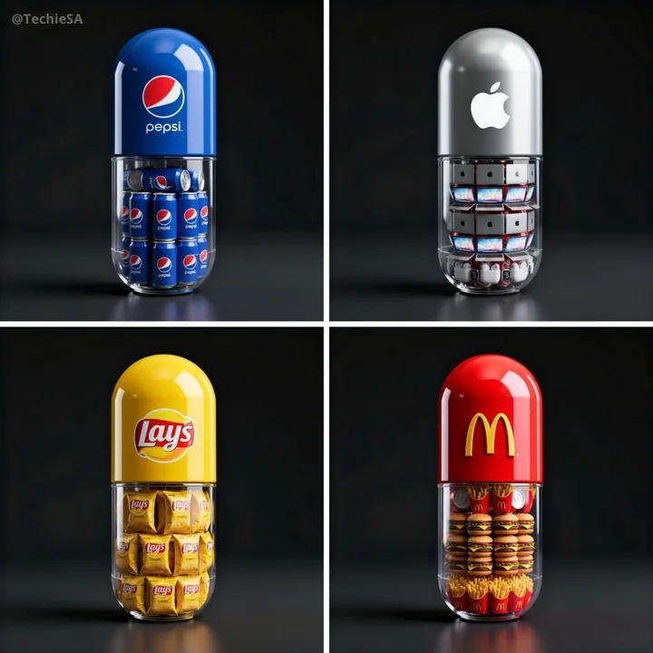 品牌大型胶囊形容器的3D渲染图