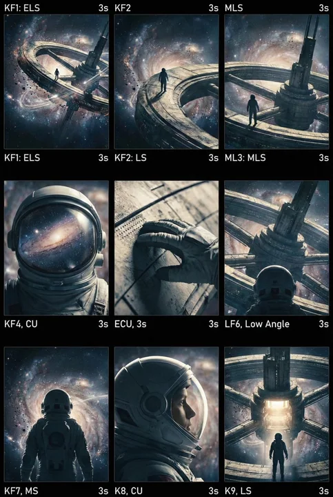 Génération de plan séquence cohérent à partir d'une seule image, perspective du réalisateur de bande-annonce hollywoodienne