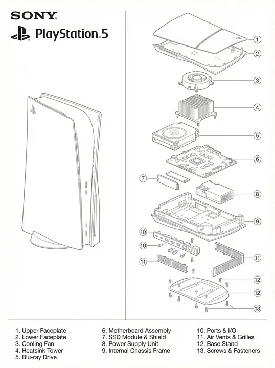 PS5の技術図面
