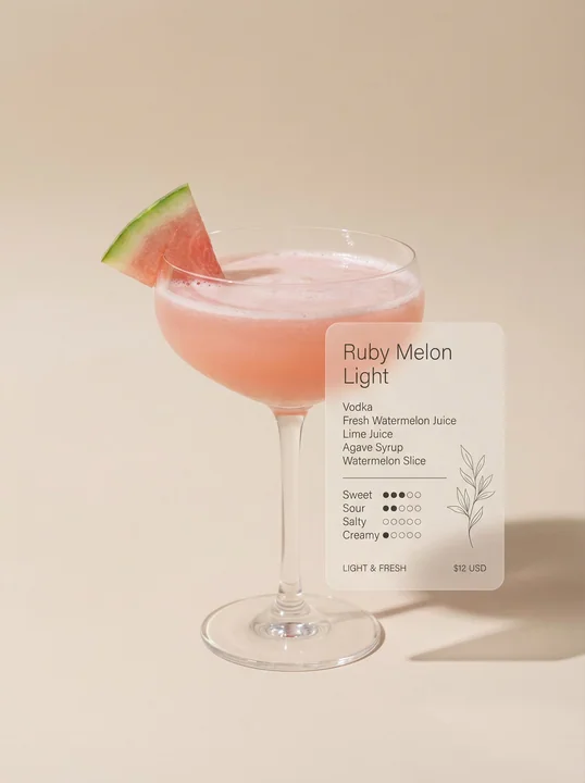 Minimalist cocktail photography