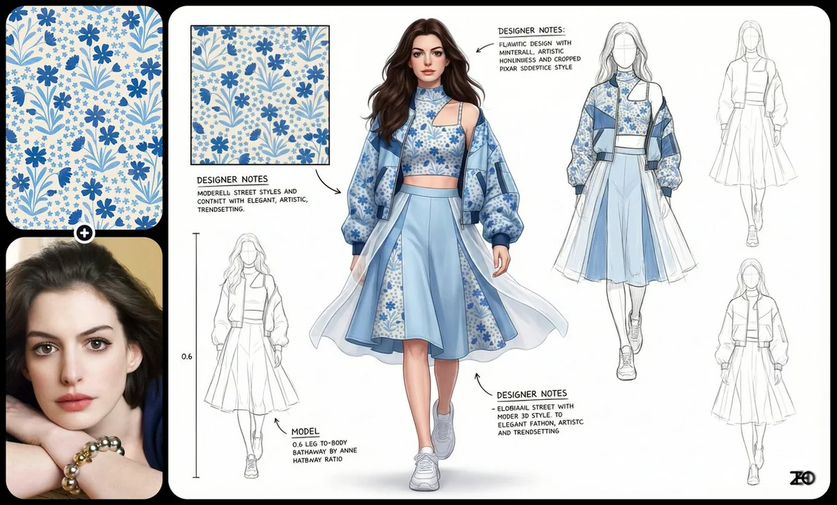 Esquisse de conception de vêtements