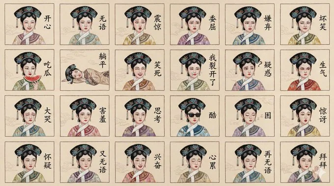 Embroidery Simulation Suzhou Embroidery Emoji Pack