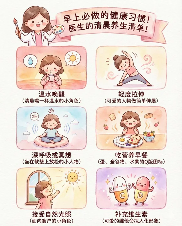 手绘美容知识科普图