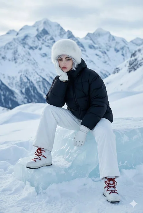 Ultimate Luxury Winter Fashion Beneath the Alps